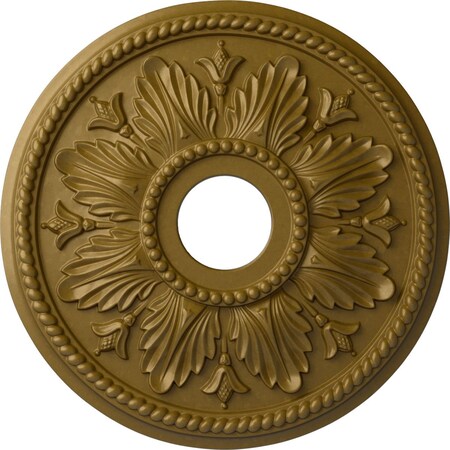 Edinburgh Ceiling Medallion (Fits Canopies up to 5 1/8"), 18 1/8"OD x 3 1/2"ID x 2 3/4"P, Gold
